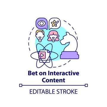 Bet on interactive content concept icon イラスト素材