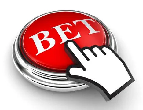 Bet red button and pointer hand Stock Illustration