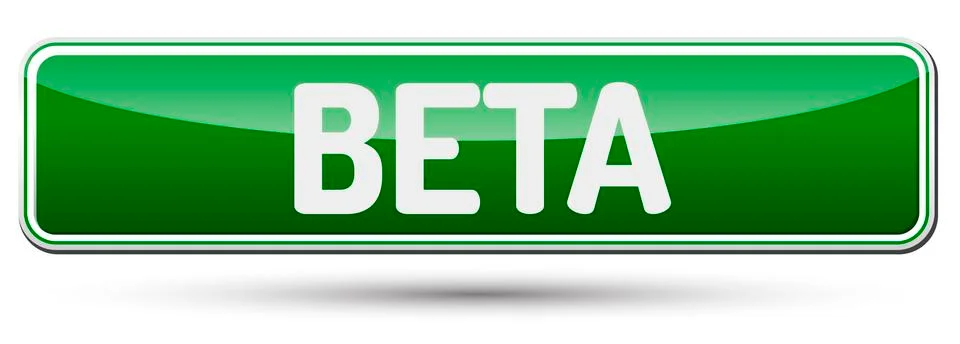 BETA - Abstract beautiful button with text. Stock Illustration