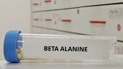 BETA ALANINE tablets for improve exercise performance and muscle endurance an 스톡 사진