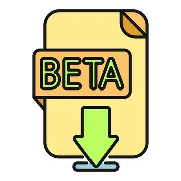 Beta download file concept for software development Illustrazione stock