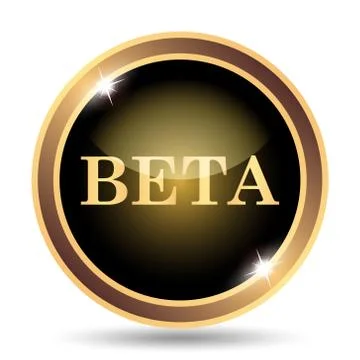 Beta icon. Internet button on white background.. 库存插图