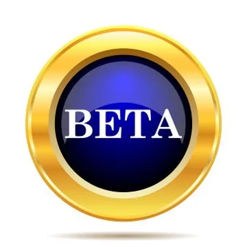 Beta icon. Internet button on white background.. イラスト素材