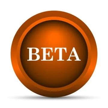Beta icon. Internet button on white background.. Stockillustratie