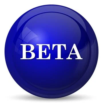 Beta icon. Internet button on white background.. 스톡 일러스트