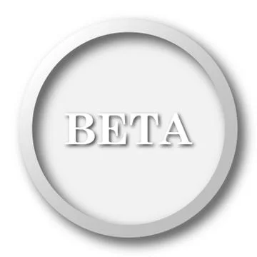 Beta icon. Internet button on white background.. Stockillustratie