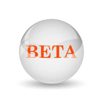 Beta icon. Internet button on white background.. イラスト素材