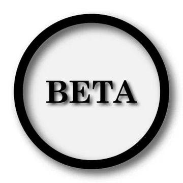 Beta icon. Internet button on white background.. 스톡 일러스트