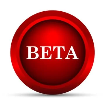 Beta icon. Internet button on white background.. Stockillustratie