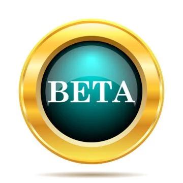 Beta icon. Internet button on white background.. 스톡 일러스트