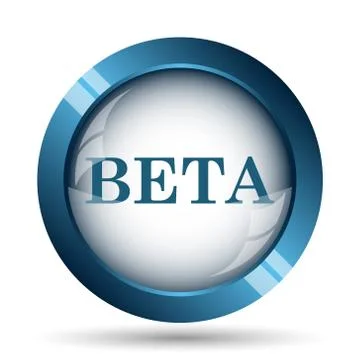 Beta icon. Internet button on white background.. Illustrazione stock