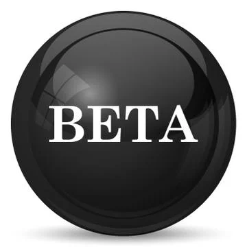 Beta icon. Internet button on white background.. Stock Illustration