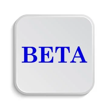 Beta icon. Internet button on white background.. Stockillustratie
