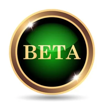 Beta icon. Internet button on white background.. イラスト素材