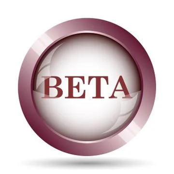 Beta icon. Internet button on white background.. 스톡 일러스트