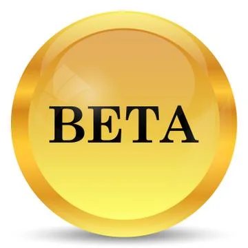 Beta icon. Internet button on white background.. 스톡 일러스트
