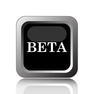 Beta icon. Internet button on white background.. 스톡 일러스트