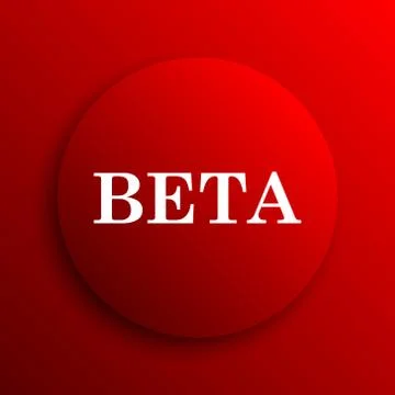Beta icon. Internet button on white background.. イラスト素材