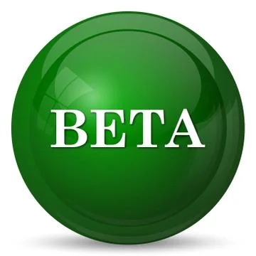 Beta icon. Internet button on white background.. Illustrazione stock