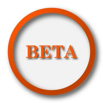 Beta icon. Internet button on white background.. Illustrazione stock