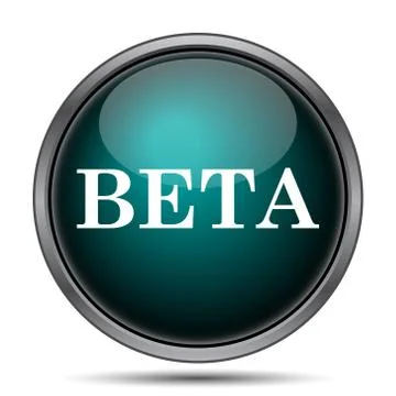 Beta icon. Internet button on white background.. 스톡 일러스트