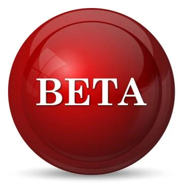 Beta icon. Internet button on white background.. 库存插图