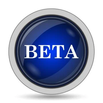 Beta icon. Internet button on white background.. Stockillustratie