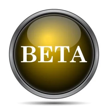 Beta icon. Internet button on white background.. 库存插图