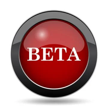 Beta icon. Internet button on white background.. Illustrazione stock