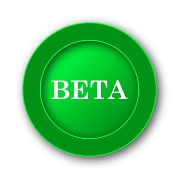 Beta icon. Internet button on white background.. Stockillustratie