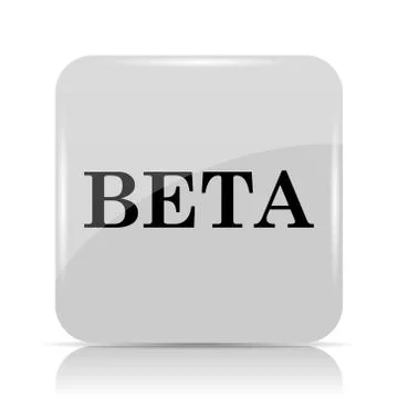 Beta icon. Internet button on white background.. イラスト素材