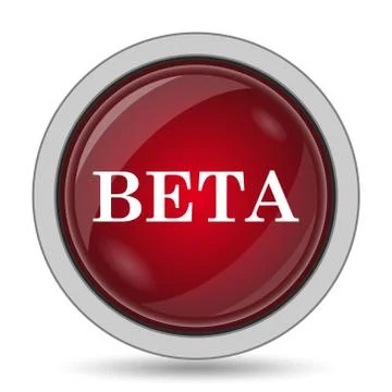 Beta icon. Internet button on white background.. Stockillustratie