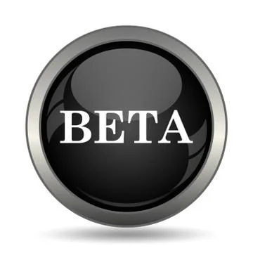 Beta icon. Internet button on white background. . イラスト素材