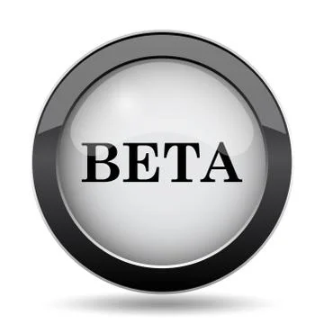 Beta icon. Internet button on white background.. Stockillustratie