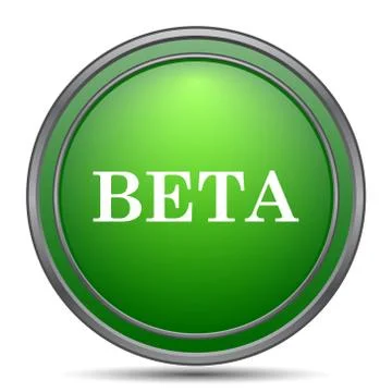 Beta icon. Internet button on white background.. 스톡 일러스트
