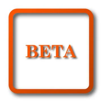Beta icon. Internet button on white background.. Stockillustratie