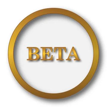 Beta icon. Internet button on white background.. 스톡 일러스트