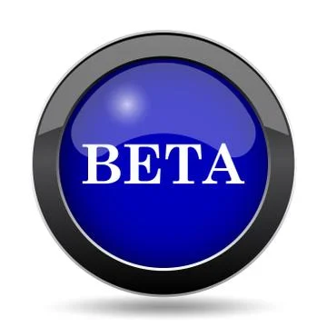 Beta icon. Internet button on white background.. 스톡 일러스트