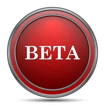Beta icon. Internet button on white background.. 스톡 일러스트