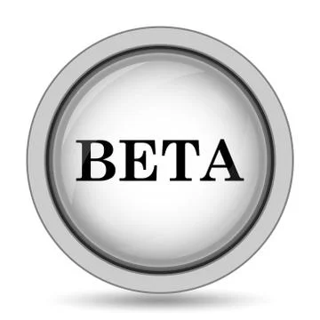 Beta icon. Internet button on white background.. Stockillustratie