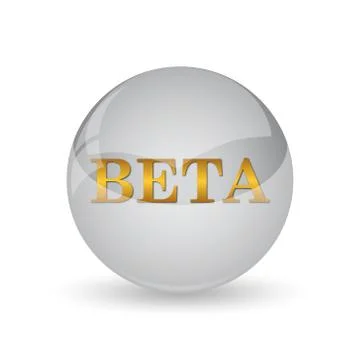 Beta icon. Internet button on white background. . イラスト素材
