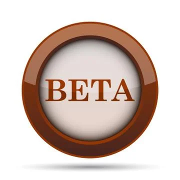 Beta icon. Internet button on white background. . 스톡 일러스트