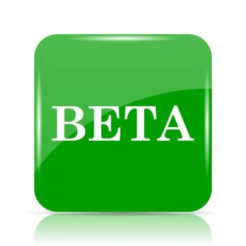 Beta icon. Internet button on white background.. Illustrazione stock