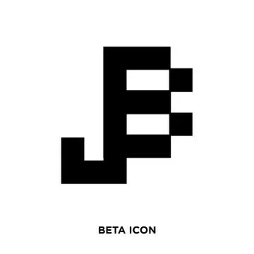 Beta icon vector Stock Illustration