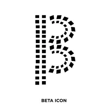 Beta icon vector Stock Illustration