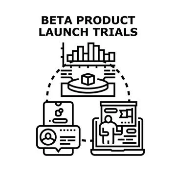 Beta product launch trials concept illustration 库存插图