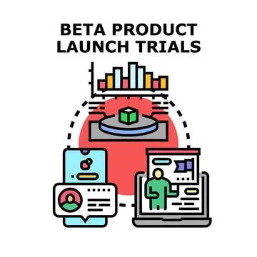 Beta product launch trials concept illustration 库存插图