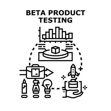 Beta product testing and quality assurance concept Stock Illustration