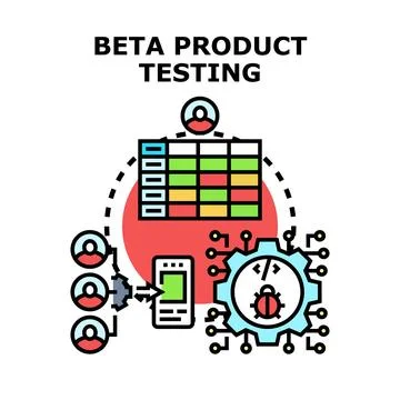 Beta product testing process for software development 库存插图