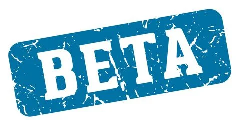 Beta rectangular sign. beta stamp Stock Illustration